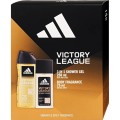 Set 2 x Caseta Cadou Barbati Adidas Victory League, Deodorant Natural Spray 75 ml, Gel Dus 250 ml