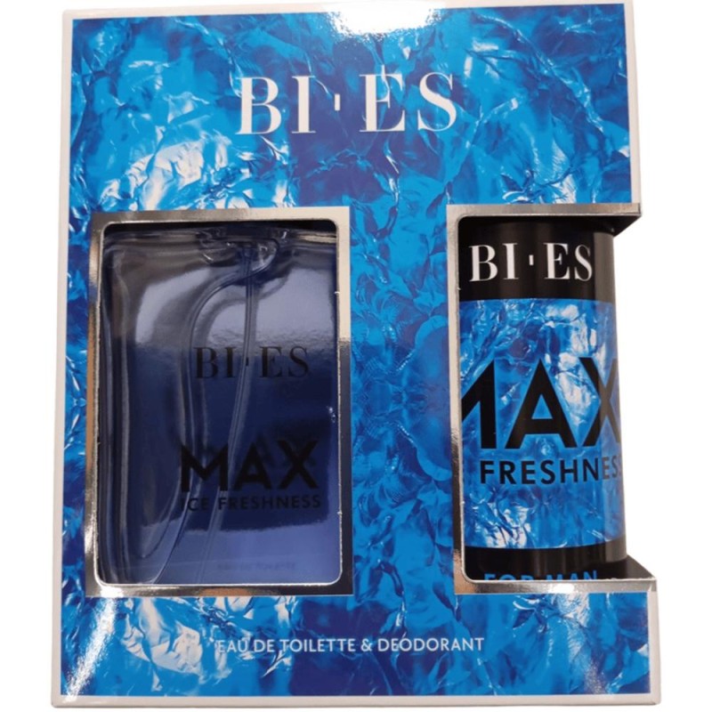 Set 2 x Caseta Cadou Barbati Max Ice Freshness, Apa Toaleta 100 ml, Deodorant 150 ml