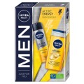 Set 2 x Caseta Cadou Barbati, Nivea Men Active Energy, Deodorant Spray, 150 ml si Gel de Dus, 250 ml