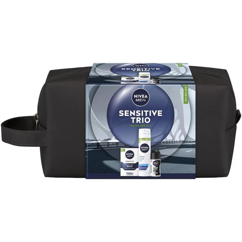 Set 2 x Caseta Cadou Barbati Nivea Men, Balsam dupa Ras 100 ml, Gel Ras 200 ml, Deodorant 50 ml