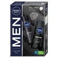 Set 2 x Caseta Cadou Barbati, Nivea Men Feel Deep, Deodorant Spray si Gel de Dus