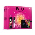 Set 2 x Caseta Cadou Femei B.U Love, Apa de Toaleta 50 ml, Deodorant Spray pentru Corp, 150 ml, Borseta
