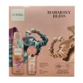 Set 2 x Caseta Cadou Femei C-Thru, Deodorant Spray Harmony Bliss 150 ml, Apa de Toaleta 30 ml, Elastice Par