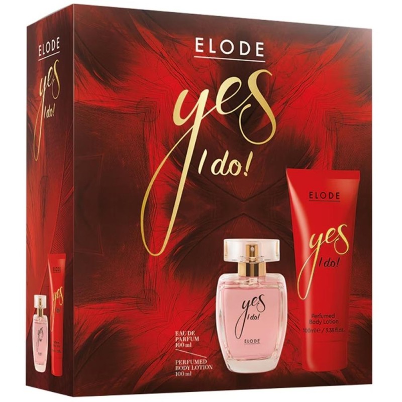 Set 2 x Caseta Cadou Femei Elode Yes I Do, Apa de Parfum 100 ml, Lotiune de Corp 100 ml
