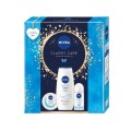 Set 2 x Caseta Cadou Femei Nivea Classic Care, Crema Soft 100 ml, Gel de dus Creme Soft 250 ml si Deodorant Roll-On Fresh Natura