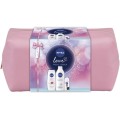 Set 2 x Caseta Cadou Femei Nivea Rose Touch, Lotiune Corp 400 ml, Gel Dus 250 ml, Deodorant Roll-on 50 ml, Geanta