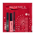 Set 2 x Caseta Cadou Femei Rimmel London, Mascara Extra 3D, Luciu Oh My Gloss, Creion Ochi Soft Kohl Kajal 001 Black