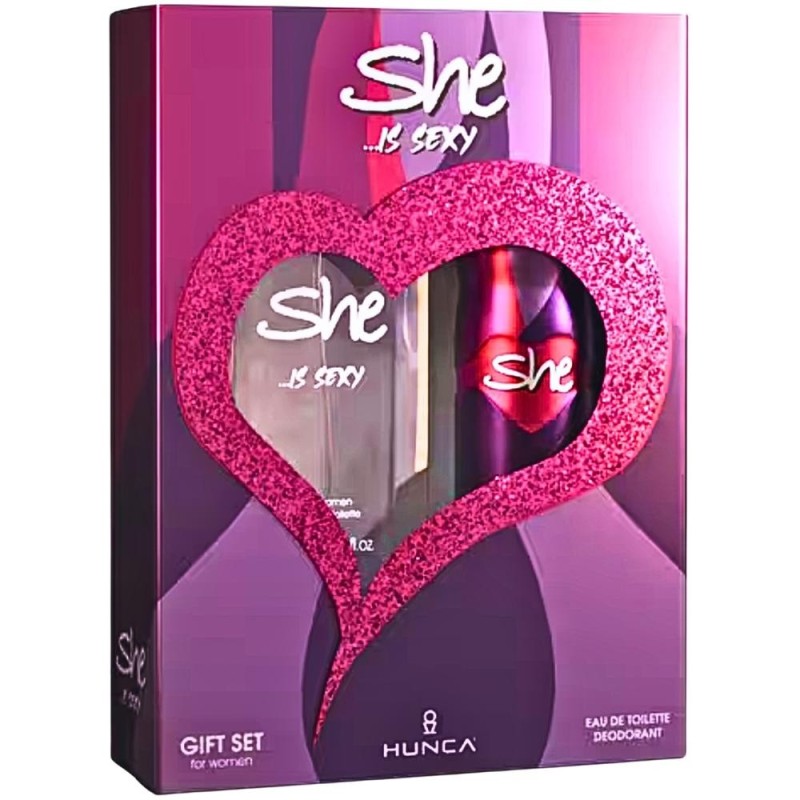 Set 2 x Caseta Cadou Femei She Is Sexy, Apa de Toaleta 50 ml, Deodorant Spray 150 ml