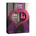Set 2 x Caseta Cadou She Is A Clubber, Apa de Toaleta 50 ml si Deodorant 150 ml