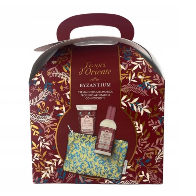 Set 2 x Caseta Cadou Tesori D'Oriente, Apa de Toaleta, Crema de Corp si Poseta