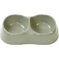 Set 2 x Castron Dublu din Plastic, Marime L, Verde, M-Pets
