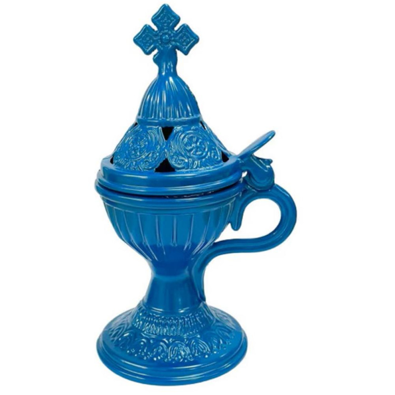 Set 2 x Catuie Grecia, Mare cu Capac pentru Cimitir, Albastru