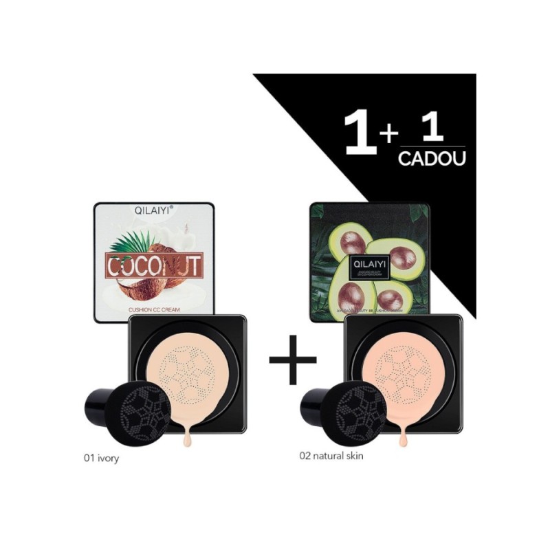 Set 2 x CC Cream Coconut Ivory + Fond de Ten Bb Cream Avocado, Natural Skin Cadou