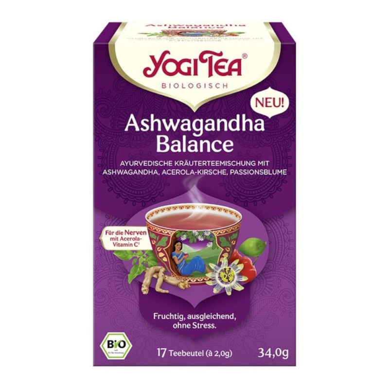 Set 2 x Ceai Bio Ashwagandha Balance, 17 Pliculete x 2 g, Yogi Tea