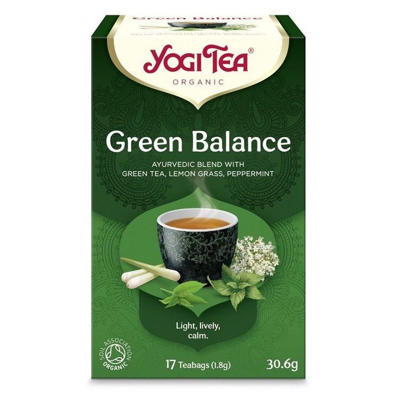Set 2 x Ceai Bio Echilibru Verde, Yogi Tea, 17 Plicuri, 30.6 g