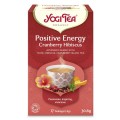 Set 2 x Ceai Bio Energie Pozitiva cu Merisor si Hibiscus, Yogi Tea, 17 Plicuri, 30.6 g