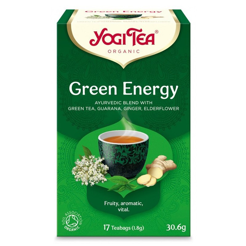 Set 2 x Ceai Bio Energie Verde, Yogi Tea, 17 Plicuri, 30.6 g