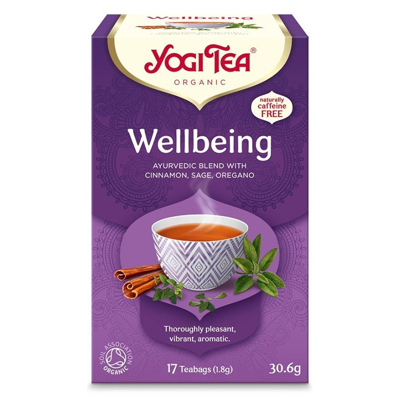 Set 2 x Ceai Bio Wellbeing Mereu Tanar, Yogi Tea, 17 Plicuri, 30.6 g