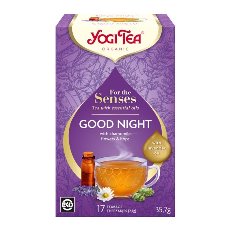 Set 2 x Ceai Bio, Yogi Tea, Good Night, cu Ulei Esential, 17 Plicuri, 35.7 g