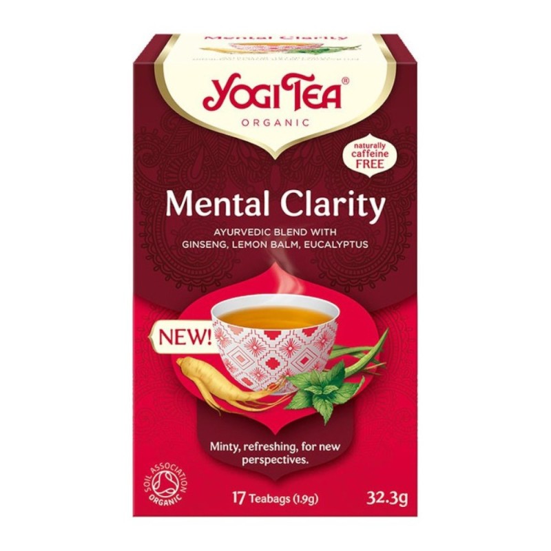 Set 2 x Ceai Bio, Yogi Tea, Mental Clarity, 17 Plicuri x 1.9 g