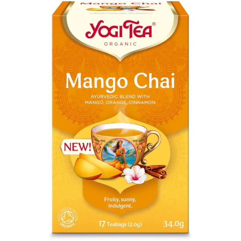 Set 2 x Ceai Mango Chai, Yogi Tea, Bio, 17 Pliculete, 34 g