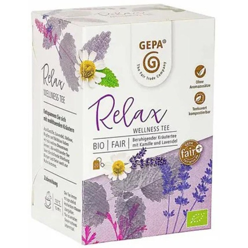 Set 2 x Ceai Relax Wellness, Gepa, Bio, 20 x 1.5 g