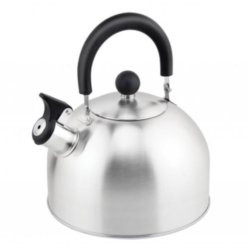 Set 2 x Ceainic Inox cu Fluier, Exterior Polishat, Capacitate 3 l