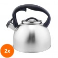 Set 2 x Ceainic Inox, Exterior Polishat, Capacitate 3 l