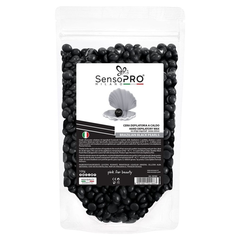 Set 2 x Ceara Epilat Elastica Granule, SensoPRO Milano, Brazilian Black Pearls, 100 g