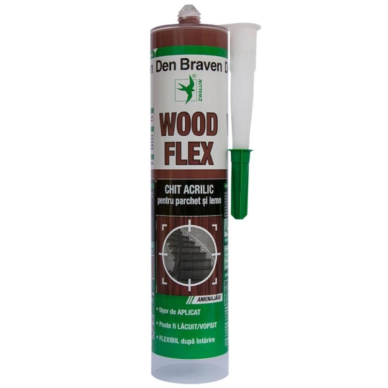 Set 2 x Chit Acrilic pentru Parchet Woodflex, Fag, 280 ml , Den Braven