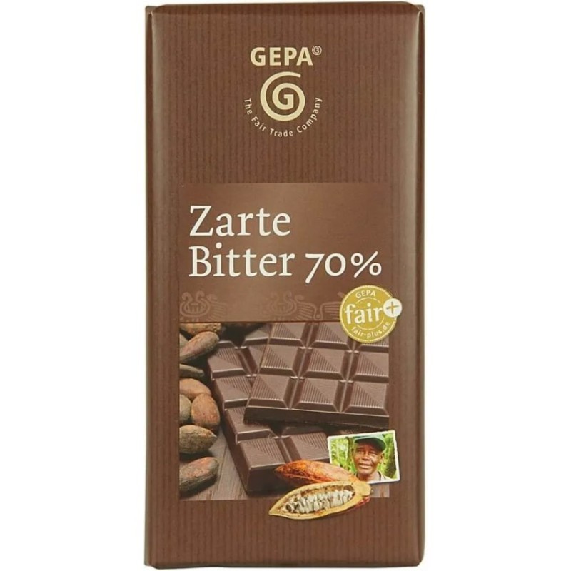Set 2 x Ciocolata Amaruie, 70% Cacao, 100 g, Gepa