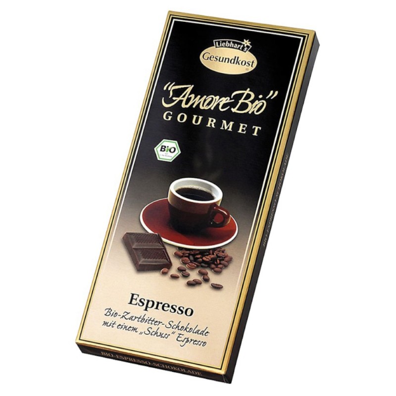 Set 2 x Ciocolata Amaruie Espresso, 55% Cacao, 100 g, Liebhart's Amore Bio