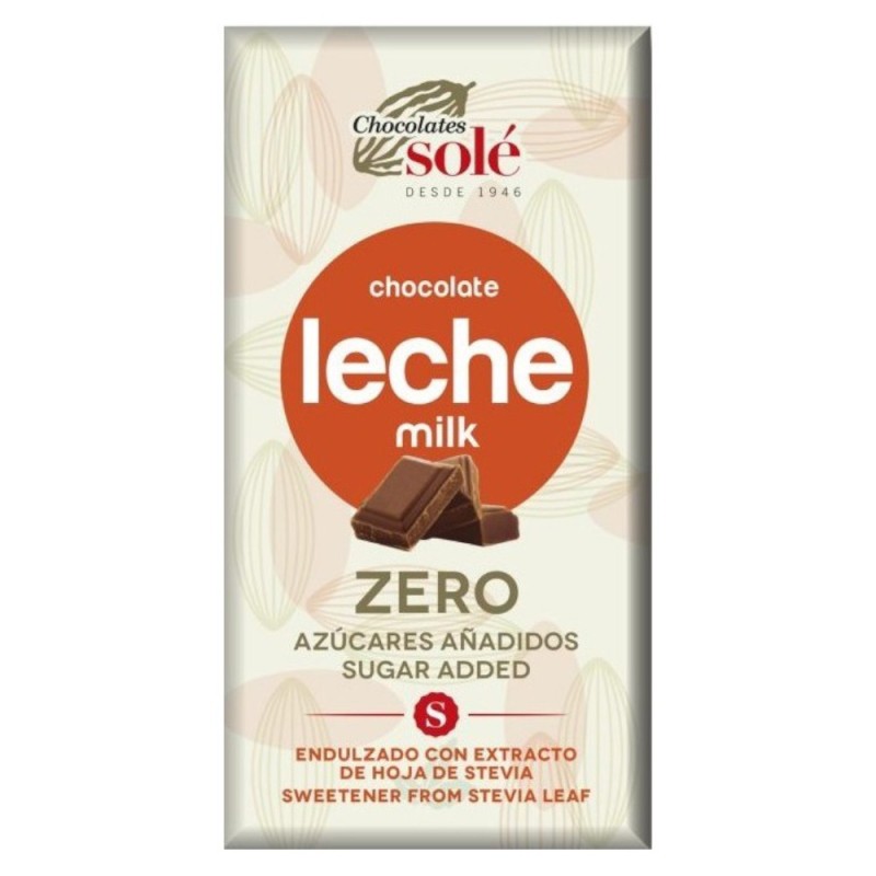 Set 2 x Ciocolata cu Lapte, 39% Cacao, cu Stevie, 100 g, Chocolates Sole