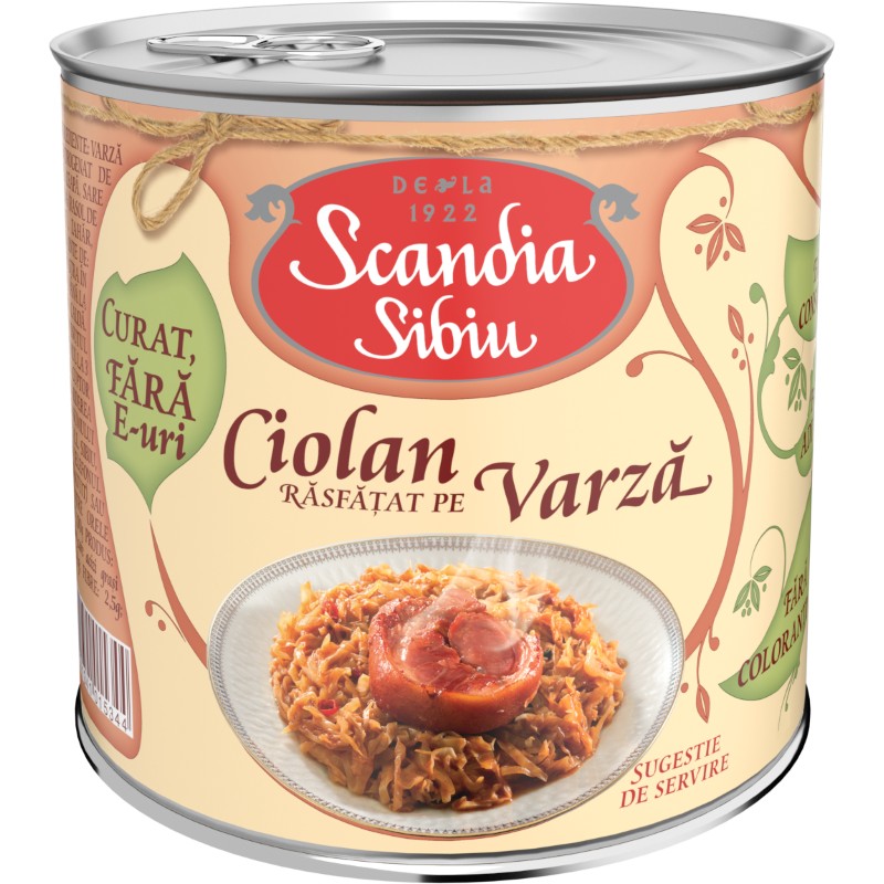 Set 2 x Ciolan Rasfatat pe Varza, Scandia Sibiu, 400 g