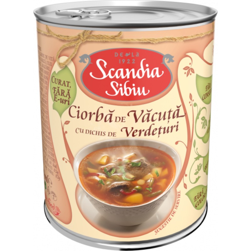 Set 2 x Ciorba de Vacuta cu Dichis de Verdeturi, Scandia Sibiu, 400 g