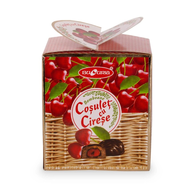 Set 2 x Cirese Uscate in Glazura de Ciocolata, Bucuria Cosulet, 200 g