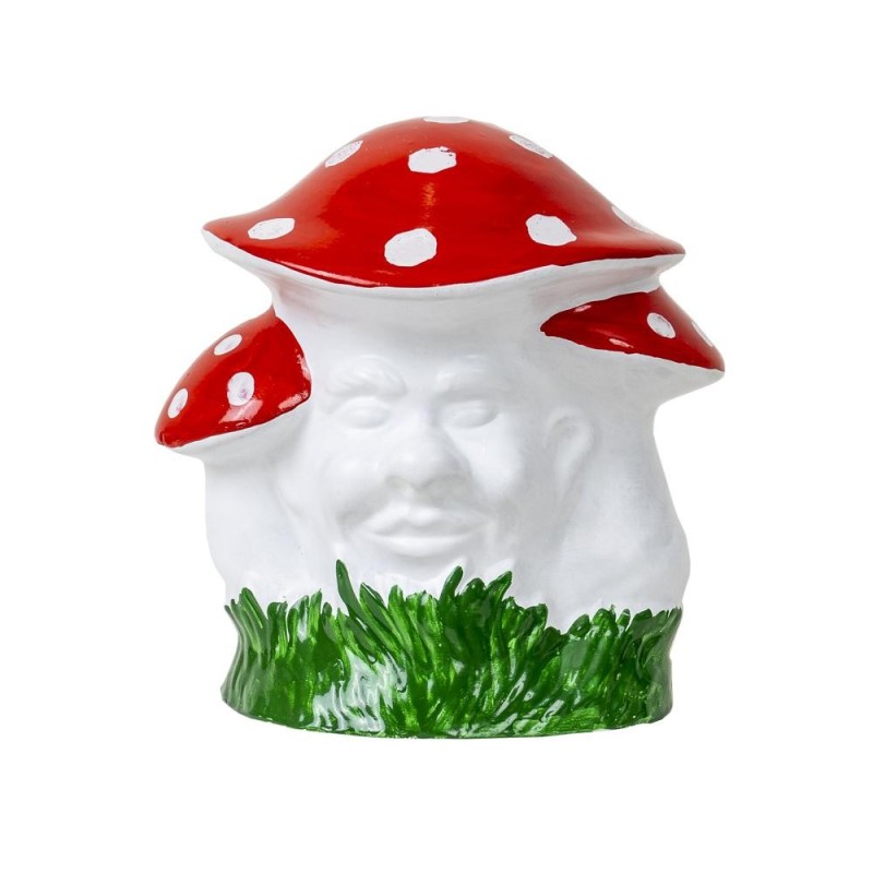 Set 2 x Ciuperca Decorativa Gradina, Latime 21 cm, Inaltime 23 cm, Ceramica