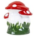 Set 2 x Ciuperca Decorativa Gradina, Latime 23 cm, Inaltime 26 cm, Ceramica