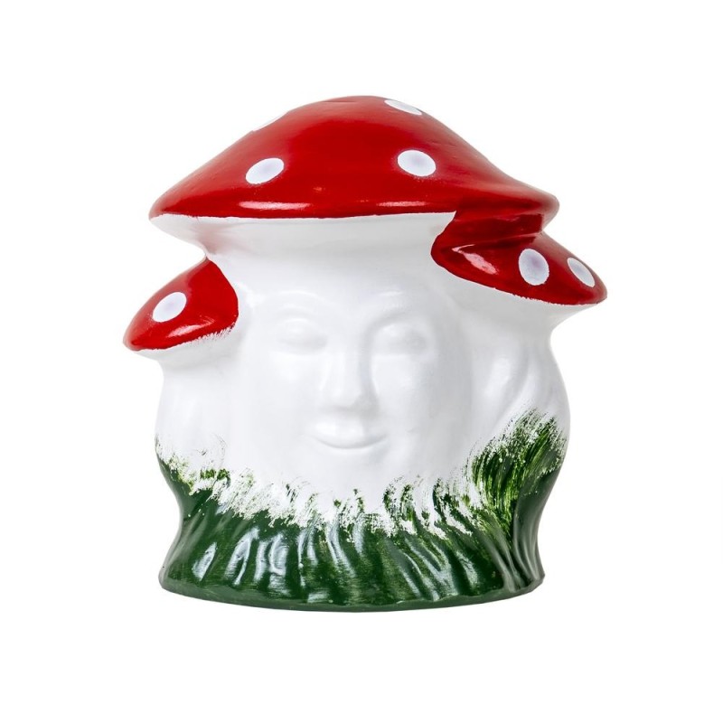 Set 2 x Ciuperca Decorativa Gradina, Latime 25 cm, Inaltime 25 cm, Ceramica