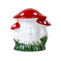 Set 2 x Ciuperca Decorativa Gradina, Latime 25 cm, Inaltime 25 cm, Ceramica