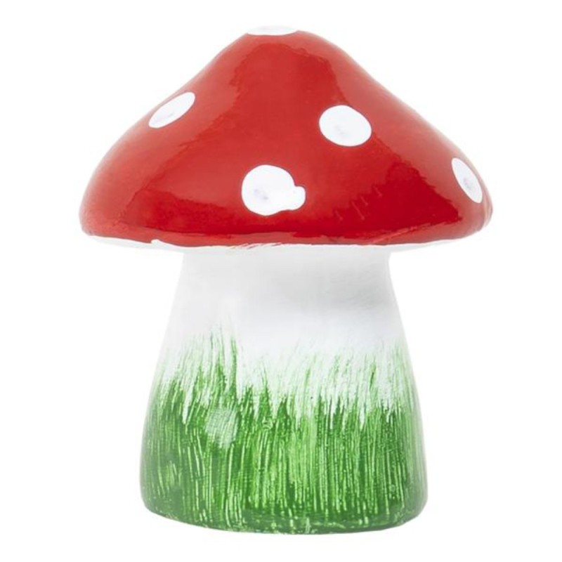 Set 2 x Ciuperca Decorativa Gradina, Mica, Latime 10 cm, Inaltime 14 cm, Ceramica