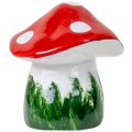 Set 2 x Ciuperca Decorativa pentru Gradina, Inaltime 20 cm, Latime 16 cm, Zilan