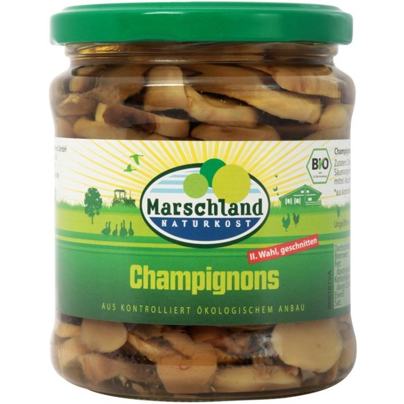 Set 2 x Ciuperci Champignons Bio 330 g, Marschland Naturkost