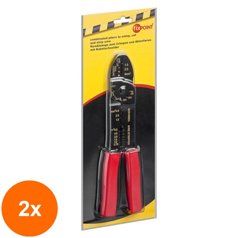 Set 2 x Cleste de Sertizare pentru Dezizolat