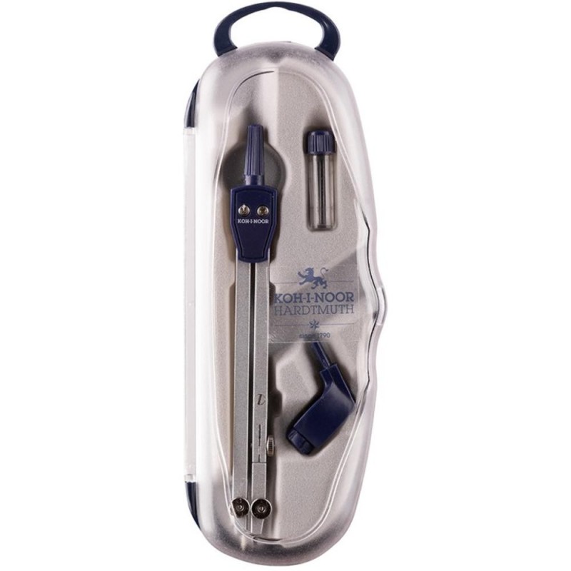 Set 2 x Compas Metalic, Cutie Plastic, 2 Mine de Rezerva, Koh-I-Noor