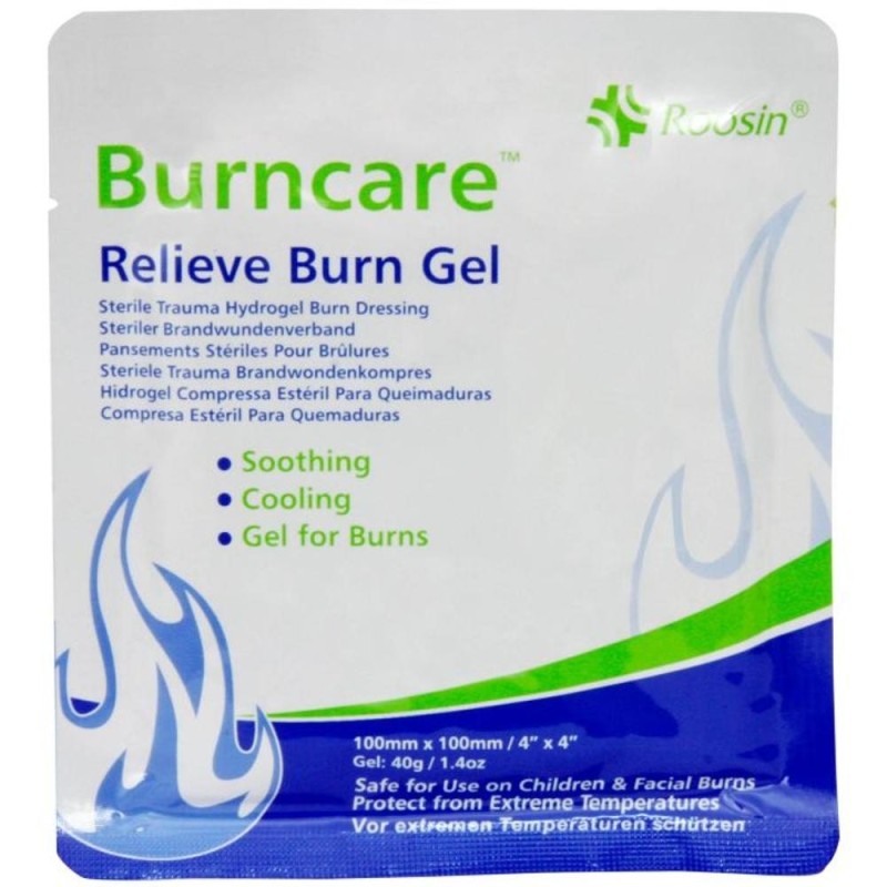 Set 2 x Compresa Sterila cu Gel Calmant pentru Arsuri, 10 cm x 10 cm, 40 g