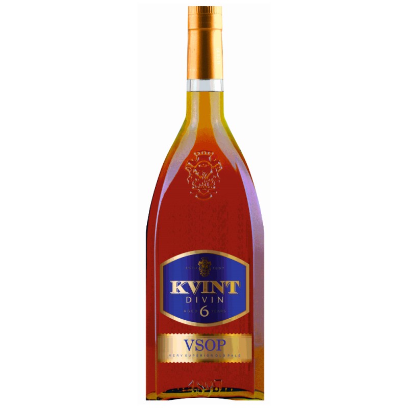 Set 2 x Coniac Kvint Divin 6 Ani VSOP, 40% Alcool, 0.7 l