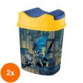 Set 2 x Cos de Gunoi cu Capac Batant, Batman, 5.50 l, Tuffex