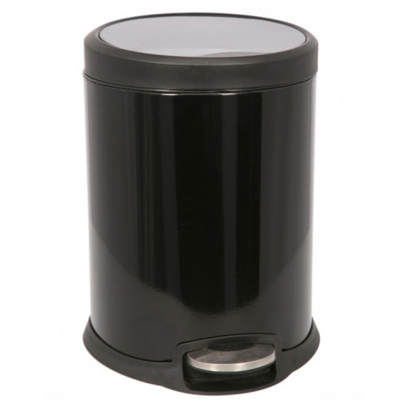 Set 2 x Cos pentru Gunoi, cu Pedala, Negru, Grunberg RY1615