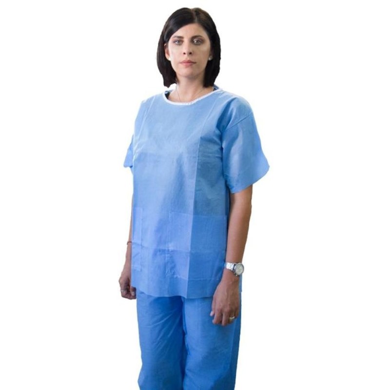 Set 2 x Costum Pijama Unica Folosinta, Prima, Albastru, Marimea M